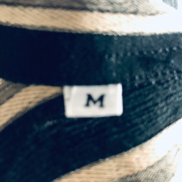 COPY - Mens Black/Tan Striped Dress Shirt.Size medium SingleMom BreastCancer Fu… - Picture 5 of 6